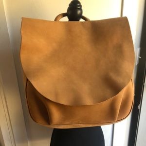 J Peterman Tan Leather Mailbag